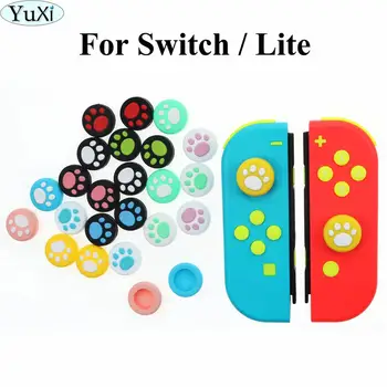 YuXi 4шт Чехол для Джойстика Switch Lite NS для Nintend Switch Thumb Grip Cap JoyCon Controller Gamepad Чехол для большого пальца