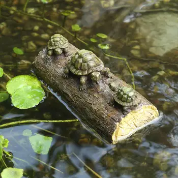 Плавающий орнамент в виде черепахи, Садовая статуэтка, реалистичные фигурки животных для пруда