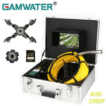 Камера для осмотра канализации GAMWATER Pipe 16 ГБ TF-карты AHD 1080P Водонепроницаемая 9-дюймовая Видеосистема промышленного эндоскопа для канализационных трубопроводов