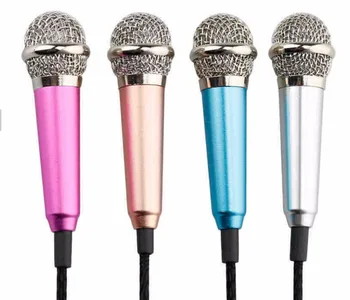 Портативный мини-микрофон с алюминиевым разъемом 3,5 мм, мини-ручной микрофон для мобильного телефона, ПК, ноутбука, общения в чате, пения караоке