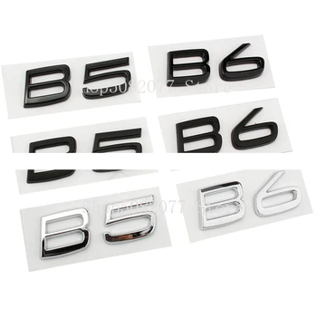 Буквы ABS, цифры, эмблема B5 B6 Значок на крышке багажника, наклейка на автомобиль, наклейка для Volvo XC60 XC90, глянцевый черный, матовый, черный хром