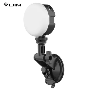 VIJIM VL69KIT LED Video Light Заполняющая Лампа с Присоской 2500K-6500K С Регулируемой Яркостью и Регулировкой Наклона на 270 ° для Освещения Видеоконференций