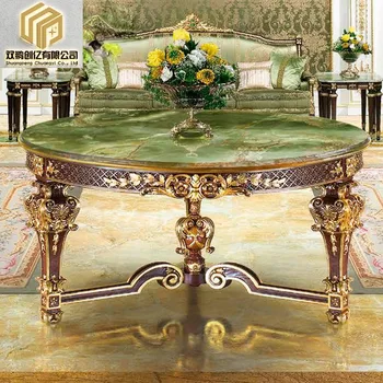 Европейская резьба по дереву, нефритовый чайный столик, французский круглый стол, чайный столик на вилле, приставной столик, мебель на заказ