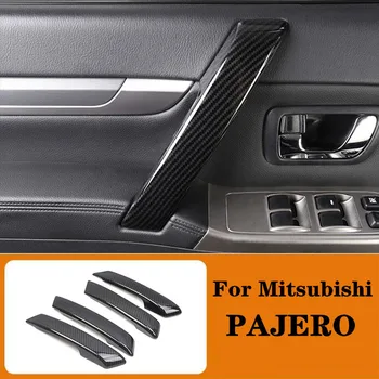 Для Mitsubishi PAJERO 2007 2008 2009 2010 2011 2012 2013 2014 2015 2016 2017 2018 2019 Отделка ручки боковой двери из углеродного волокна