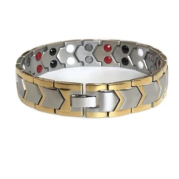 Двухслойный браслет-цепочка с магнитом в стиле панк для женщин и мужчин, Оптовая продажа ювелирных изделий из нержавеющей стали, подарок подружке невесты, Бесплатная доставка