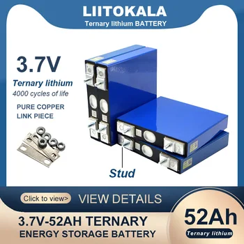 LiitoKala 3,7 В 52Ah аккумуляторная батарея 52000 мАч Тройная литиевая батарея для 12 В 24 В Мотоцикл Автомобильный мотор батареи модификация Стержня