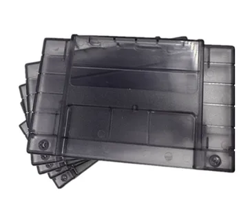 Пластиковая оболочка для замены игрового картриджа прозрачного черного цвета для игровой карты NTSC SNES 16-битная оболочка для игровой карты