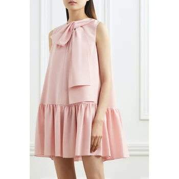 Бренд EOS NA * 2023, женское мини-платье из крепа с завязками, высокая мода Может обеспечить индивидуальную отделку, высокое качество, Бесплатная доставка