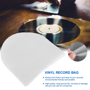 100шт 7-дюймовая Полиэтиленовая Бумага Виниловая Пластинка LP LD Record Пластиковые Пакеты Антистатические Втулки Для Пластинок Внешний Внутренний Пластиковый Контейнер С Прозрачной Крышкой