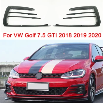 Автомобильный Бампер Для Volkswagen Golf 7.5 GTI 2018 2019 2020 Крышка Решетки Противотуманных Фар Разветвитель Для Губ Черный Диффузор Отделка Переднего Ветрового Ножа