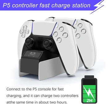 Двойное Быстрое Зарядное Устройство для Беспроводного Контроллера PS5 USB Type-C Зарядная Подставка Док-Станция для Sony PlayStation5 Джойстик Геймпад