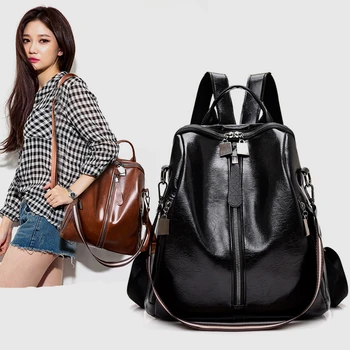 Женские Кожаные рюкзаки высокого качества 2023, женский винтажный рюкзак, дорожная сумка Mochilas Feminina, Школьные сумки для девочек