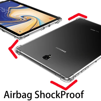 Для Samsung Galaxy Tab S4 10.5 2018 T830 SM-T835 Мягкий Защитный чехол из ТПУ с защитой от трещин, Противоударный силиконовый чехол Tab A 10.5 AT590F
