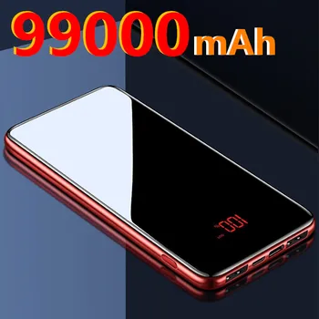Power Bank 99000 мАч Портативный зарядный блок питания 10000 мАч USB Power Bank Внешнее зарядное устройство для iPhone Pro Xiaomi Huawei