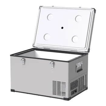 Автомобильный холодильник объемом 45 л, мини-холодильник с небольшой морозильной камерой, компрессор 12V, портативный охладитель, автомобильный мини-холодильник 220V 12v.