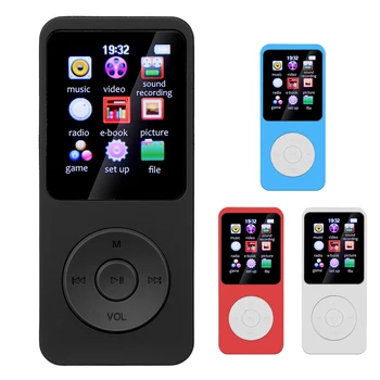 Цветной экран Mini Walkman Bluetooth 5.0 MP3-плеер Электронная книга Спортивные MP3 MP4 FM-радио Walkman Студенческие Музыкальные Плееры + Разъем 3,5 мм