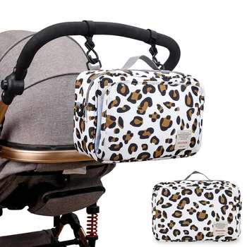 Сумка для детских подгузников Водонепроницаемая Сумка для коляски Сумка-органайзер Многофункциональная сумка для подгузников с принтом для мамы для младенцев