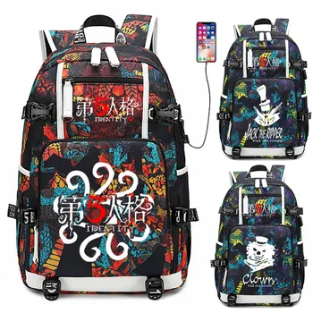 Игровая идентичность V Рюкзак Джека Потрошителя с USB-портом, сумка-рюкзак со змеиным рисунком, школьная сумка для студентов, подростков, дорожная сумка для ноутбука