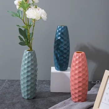 Имитация керамики в скандинавском стиле, Сухая ваза, Украшение Пластиковой вазы, Цветочная композиция в гостиной, Креативное украшение стола