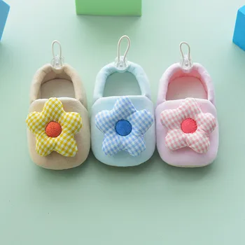 Новая детская обувь, тапочки для младенцев на мягкой подошве, домашняя обувь для кроватки, обувь для ног малыша из хлопчатобумажной ткани