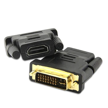 Адаптер, совместимый с DVI-HDMI, двунаправленный DVI D 24+1 24+5 Штекерный кабельный разъем HDMI-совместимого конвертера HDTV-проектора
