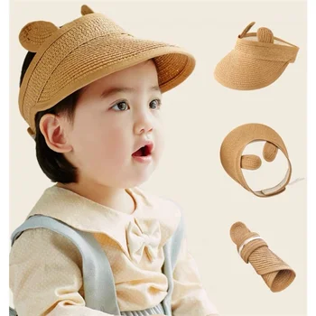 Детская шляпа, летняя милая шляпа-козырек для мальчиков и девочек, детская модная универсальная солнцезащитная шляпа