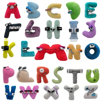 Плюшевые игрушки Alphabet Lore от A до Z с английскими буквами, мягкие игрушки для животных, Плюшевые куклы, подарки для детей, Развивающие Рождественские подарки для детей