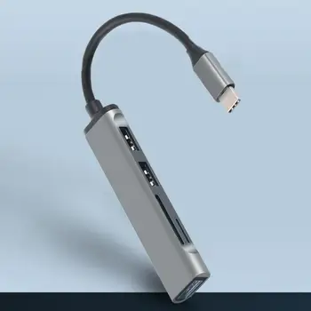 Кабельный концентратор Высокоскоростной передачи данных Расширение интерфейса из алюминиевого сплава USB-док-станция для офиса