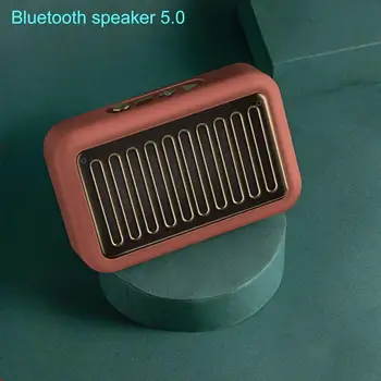 Портативные ретро Bluetooth-колонки Сабвуфер Bluetooth 5.0 Музыкальный плеер Громкоговоритель Динамики Bluetooth Поддерживают TF-карту U-диск