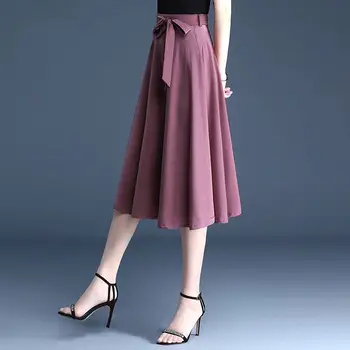 Юбка-трапеция, юбка до половины длины, женская юбка, весна и осень 2023, новая плиссированная юбка средней длины, стильная юбка с высокой талией, женская юбка