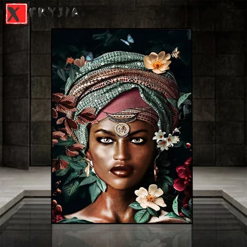Алмазная мозаика, круглая дрель, современное искусство, африканская женщина, вышивка крестом, художественная роспись, полный квадратный декор для дома
