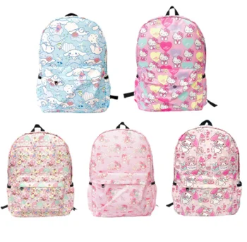 Kawaii Cinnamoroll Sanrio Плюшевая Сумка My Melody Anime New mochilas Backpackbag Легкий Рюкзак Из Водоотталкивающей Ткани Для студентов