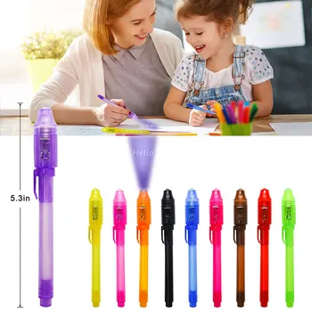 Ручка с невидимыми чернилами 70шт с УФ-подсветкой, ручка с невидимыми исчезающими чернилами для секретного сообщения на Рождество для детей