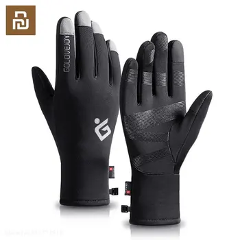Зимние перчатки Youpin, термальные перчатки для верховой езды, мужские флисовые теплые перчатки для сноуборда, водонепроницаемые ветрозащитные перчатки для катания на лыжах с сенсорным экраном