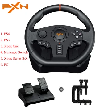 Гоночный геймпад, вибрация рулевого колеса на 270 градусов, джойстики со складной педалью для PS4, PS3, ПК, XBOX 360, XBOX ONE, NS SWITCH