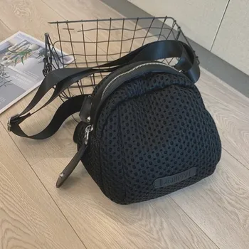 Женская маленькая повседневная нейлоновая сумочка, женская сумка через плечо из выдалбливаемой ткани среднего размера 2023, сумка для отдыха, чехол для телефона, боковая сумка-слинг