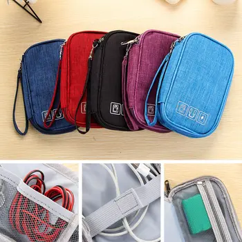 Портативная сумка для хранения, кабельный органайзер на молнии, карман для наушников, провода, зарядное устройство, чехол для цифрового USB-гаджета