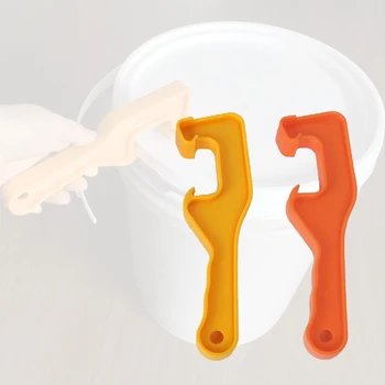 Открывалка для пластиковых ведер Открывалка для банок с краской Открывалка для ведер Гаечный ключ Инструмент для снятия крышки для домашнего промышленного использования Желтый /оранжевый