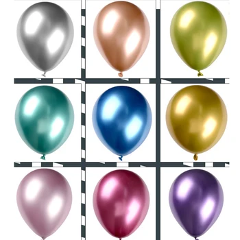 50шт 12-дюймовые хромированные металлические золотые серебряные зеленые фиолетовые воздушные шары Свадебные с днем рождения жемчужные латексные воздушные шары детские игрушки