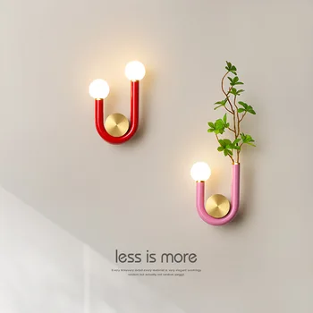 Креативные скандинавские современные минималистичные прикроватные светильники для спальни, гостиной, лестницы, прихожей, настенные светодиодные декоративные настенные светильники