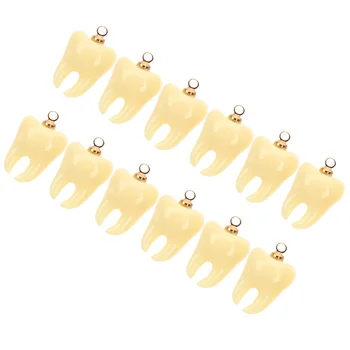 12 Шт Подвеска в форме зуба, Орнамент, Подвески, ожерелье для изготовления маленьких зубьев, Мини-брелок, Ювелирный браслет, сделай сам, сделай сам