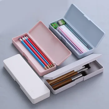 Новая Многофункциональная коробка для канцелярских принадлежностей с простым хранением, Модный Офисный школьный пластиковый пенал для детей, креативный подарок в виде коробки для ручек