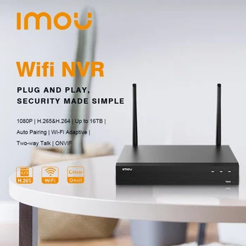 IMOU WiFi 1080P NVR 8CH 4CH Соответствует стандартам разрешения сети беспроводного видеорегистратора NVR ONVIF Система безопасности