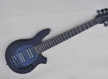 6-струнная электрическая бас-гитара с черной фурнитурой, накладка из розового дерева, предоставляем индивидуальное обслуживание
