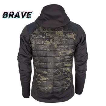 Мужская военная тактическая куртка, Камуфляжное теплое пальто на молнии с капюшоном и несколькими карманами, Мужская уличная ветрозащитная спортивная куртка для альпинизма