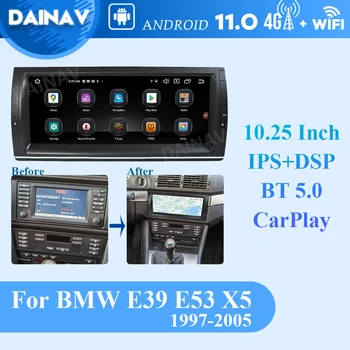 Android 11 Автомобильный Радиоприемник Для BMW X5 E53 M5 E39 E38 5 Серии GPS Навигация 2 Din Мультимедийный Плеер Авто Стерео Головное Устройство Carplay