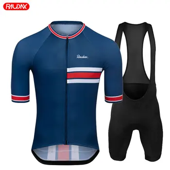 2023 RAUDAX Новая летняя одежда для велоспорта, мужская одежда для гоночных велосипедов с короткими рукавами, быстросохнущий комплект из джерси для велоспорта на горных велосипедах