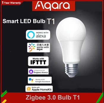 Aqara Умная светодиодная лампа T1 Zigbee 3.0 Smart Home Color E27 2700K-6500K Smart Light MI Home App Alexa Ifttt Google Homekit Alice APP