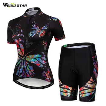 Weimostar Summer Pro Одежда для горного велоспорта, женская майка для велоспорта MTB с коротким рукавом, комплект быстросохнущей велосипедной майки, комплект велосипедной одежды