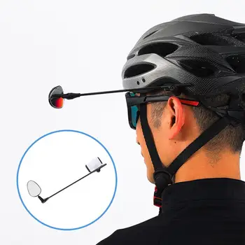 Встроенное зеркало заднего вида Черное зеркало для шлема Регулируемое складное велосипедное мини-зеркало заднего вида